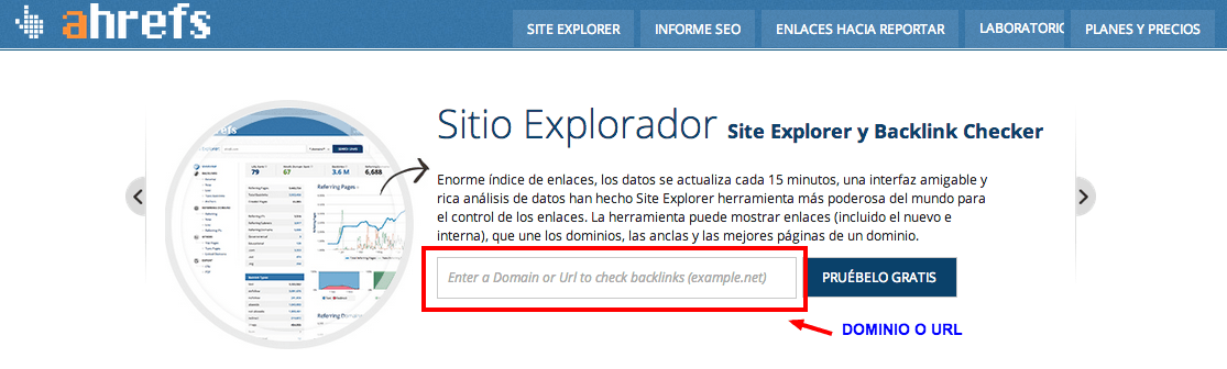 Ahrefs Palabras claves posicionamiento web